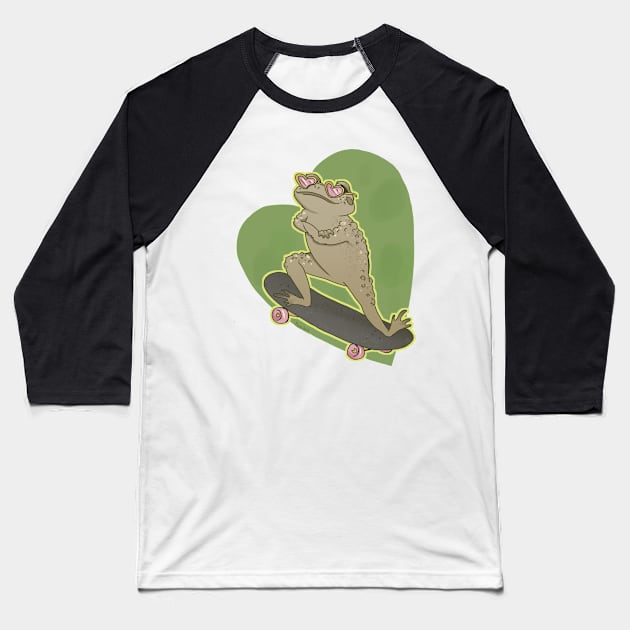 Toadally cool Baseball T-Shirt by KaijuCupcakes